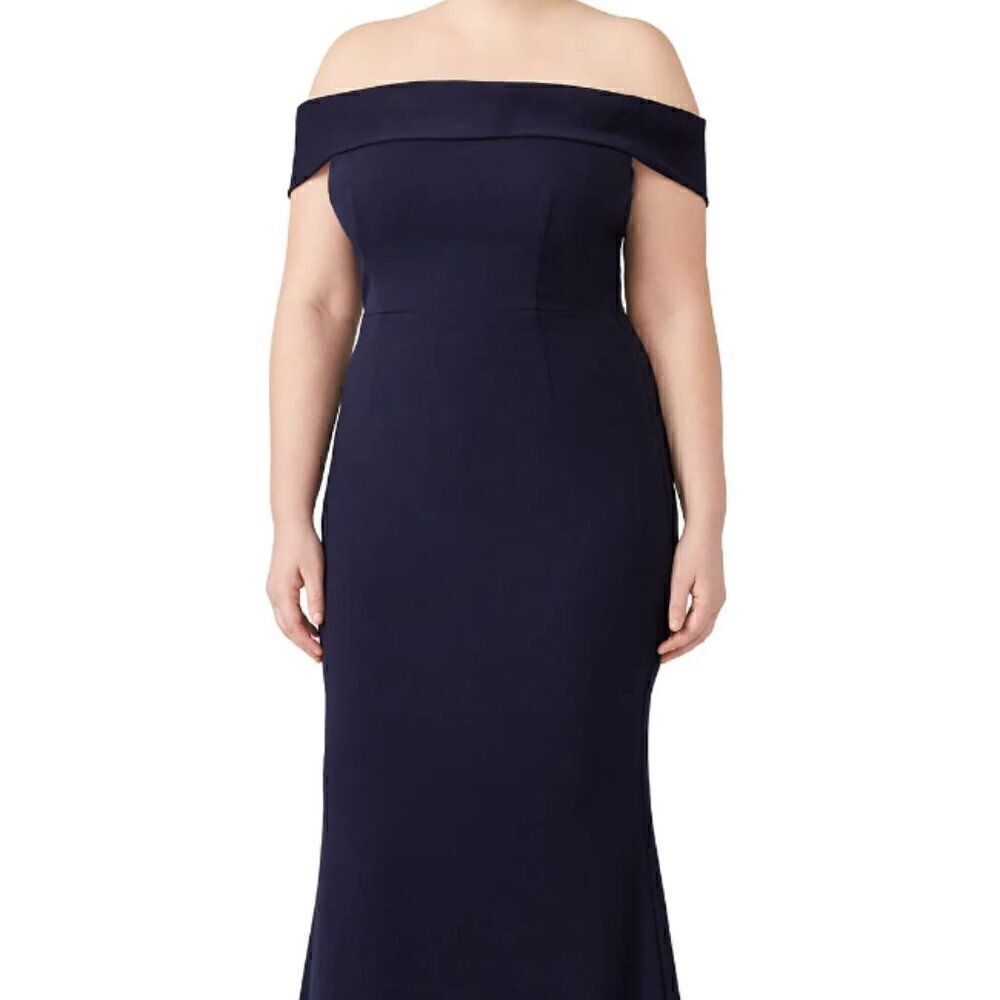 Katie May Legacy gown Navy blue cut out on back E UC size 16 - Picture 2 of 16